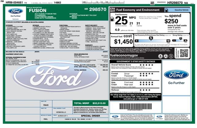 Used 2017 Ford Fusion Titanium FWD image 6