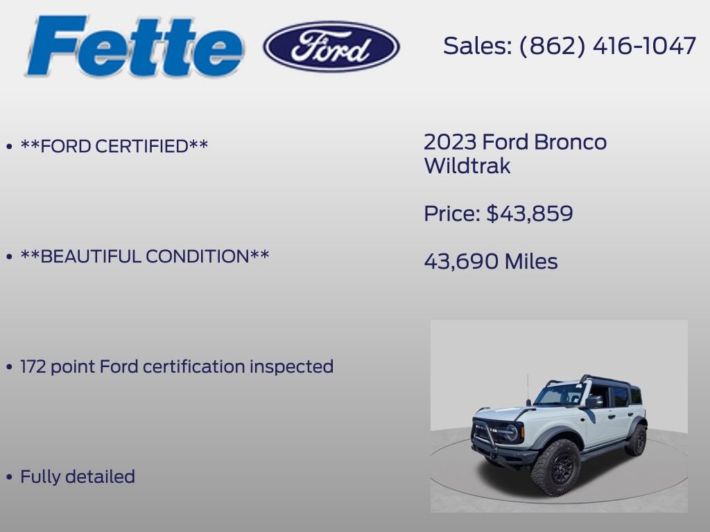 Used 2023 Ford Bronco Wildtrak AWD/4WD image 7