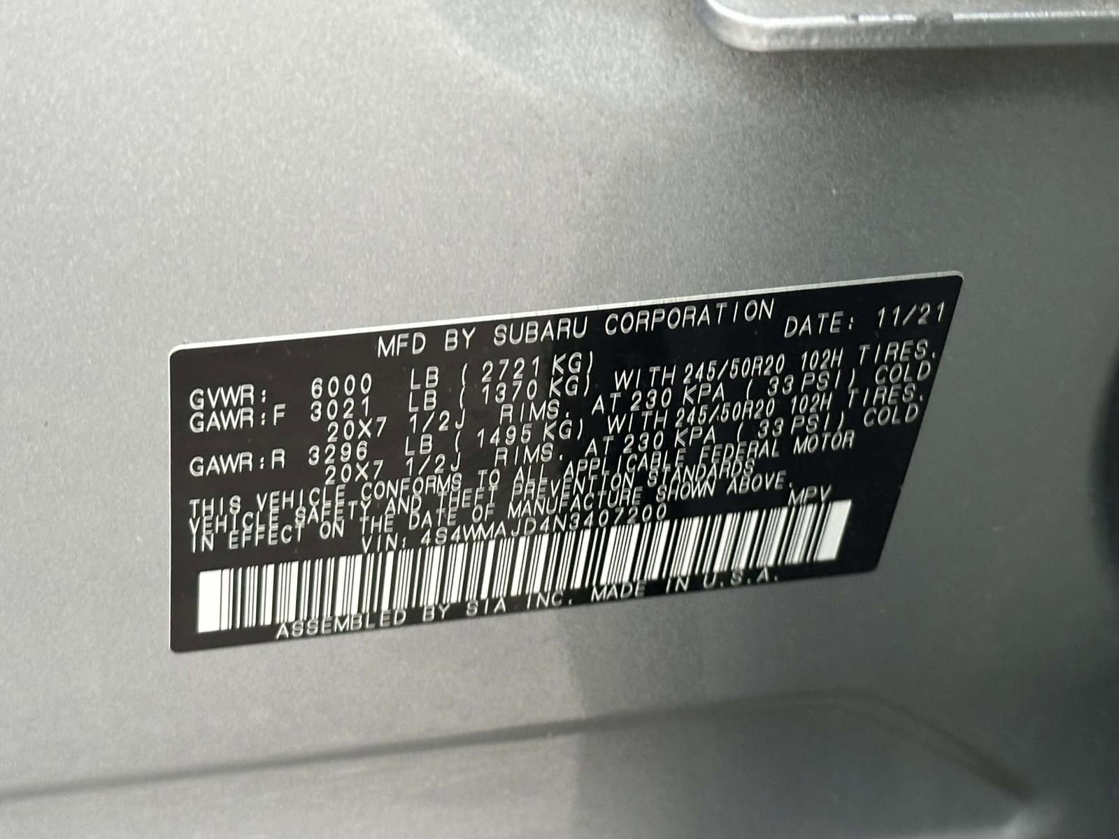 Used 2022 Subaru Ascent Onyx Edition image 10