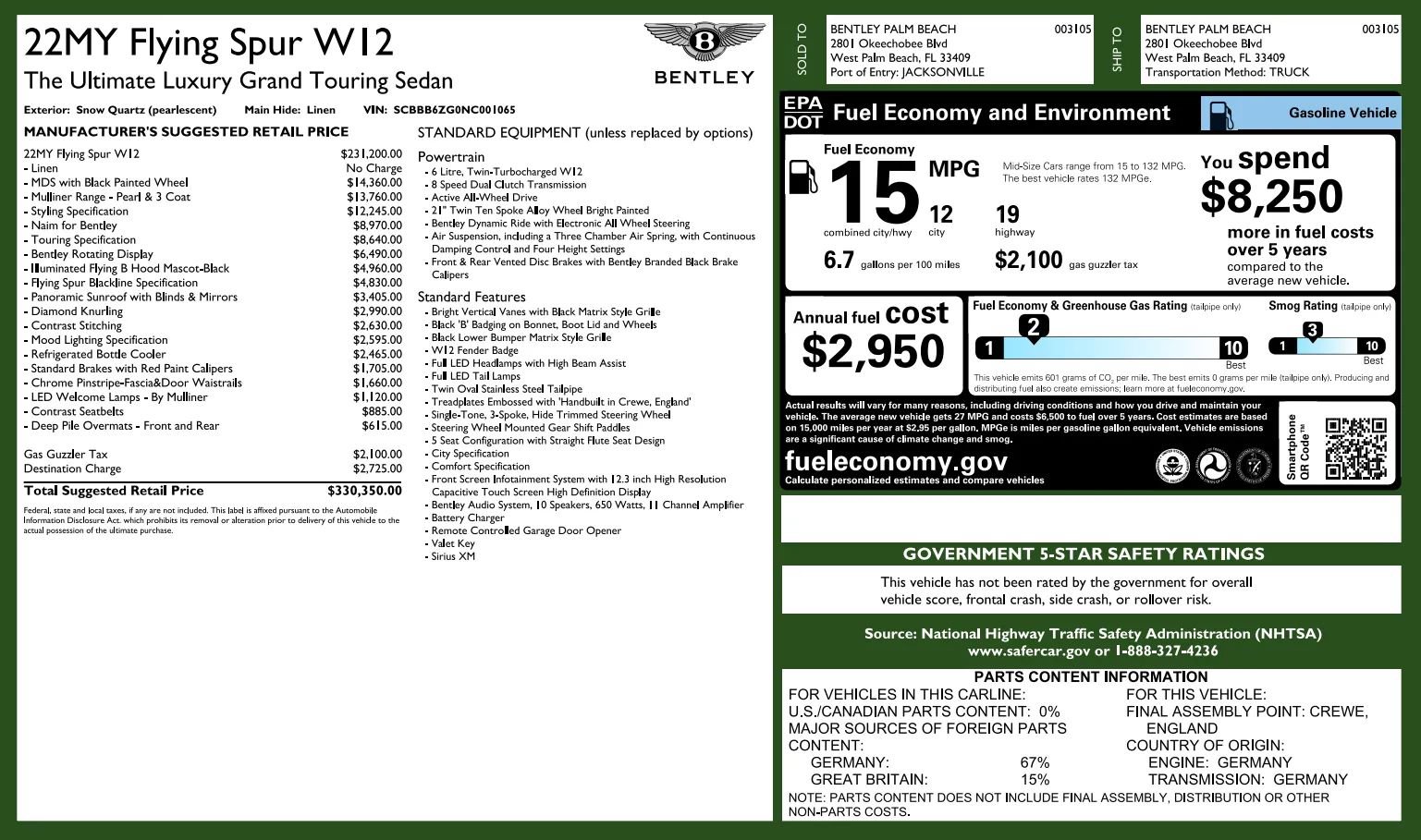 Used 2022 Bentley Flying Spur W12 AWD/4WD image 7