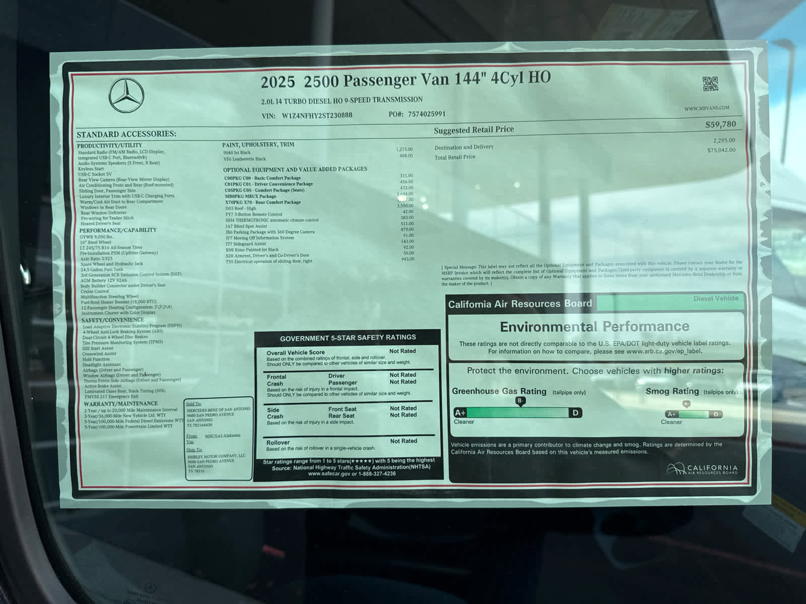 New 2025 Mercedes-Benz Sprinter 2500 image 18