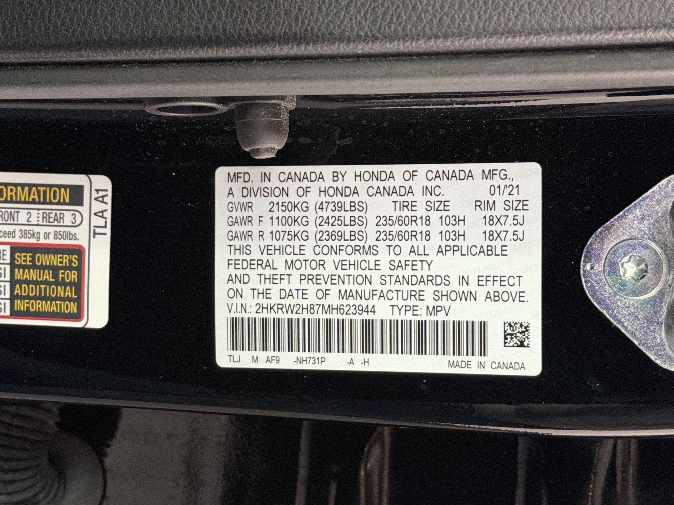 Certified 2021 Honda CR-V EX-L image 19