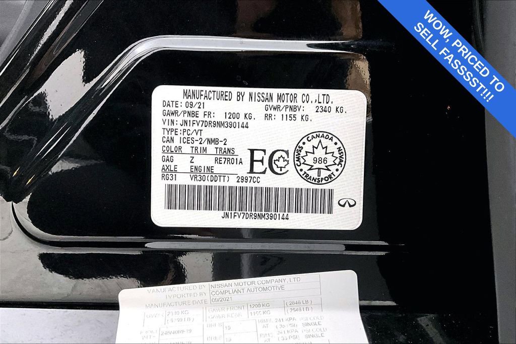 Used 2022 INFINITI Q50 Red Sport 400 image 44