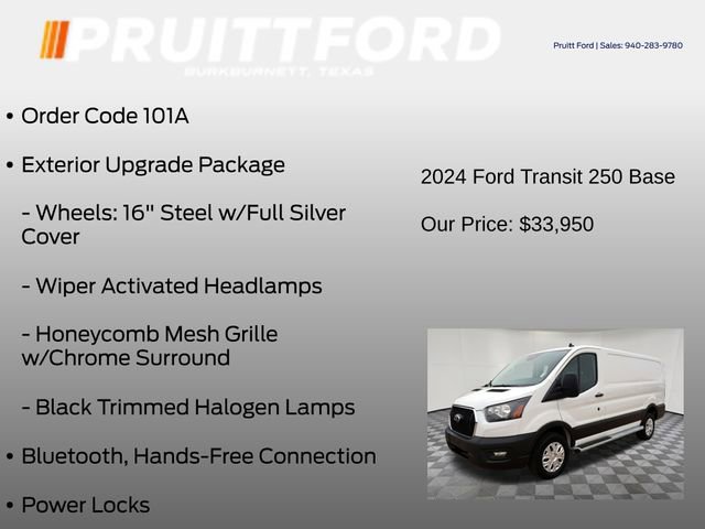 Used 2024 Ford Transit 250 Low Roof w/ Exterior Upgrade Package RWD image 7