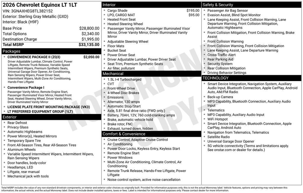 New 2026 Chevrolet Equinox LT w/ Convenience Package II image 27