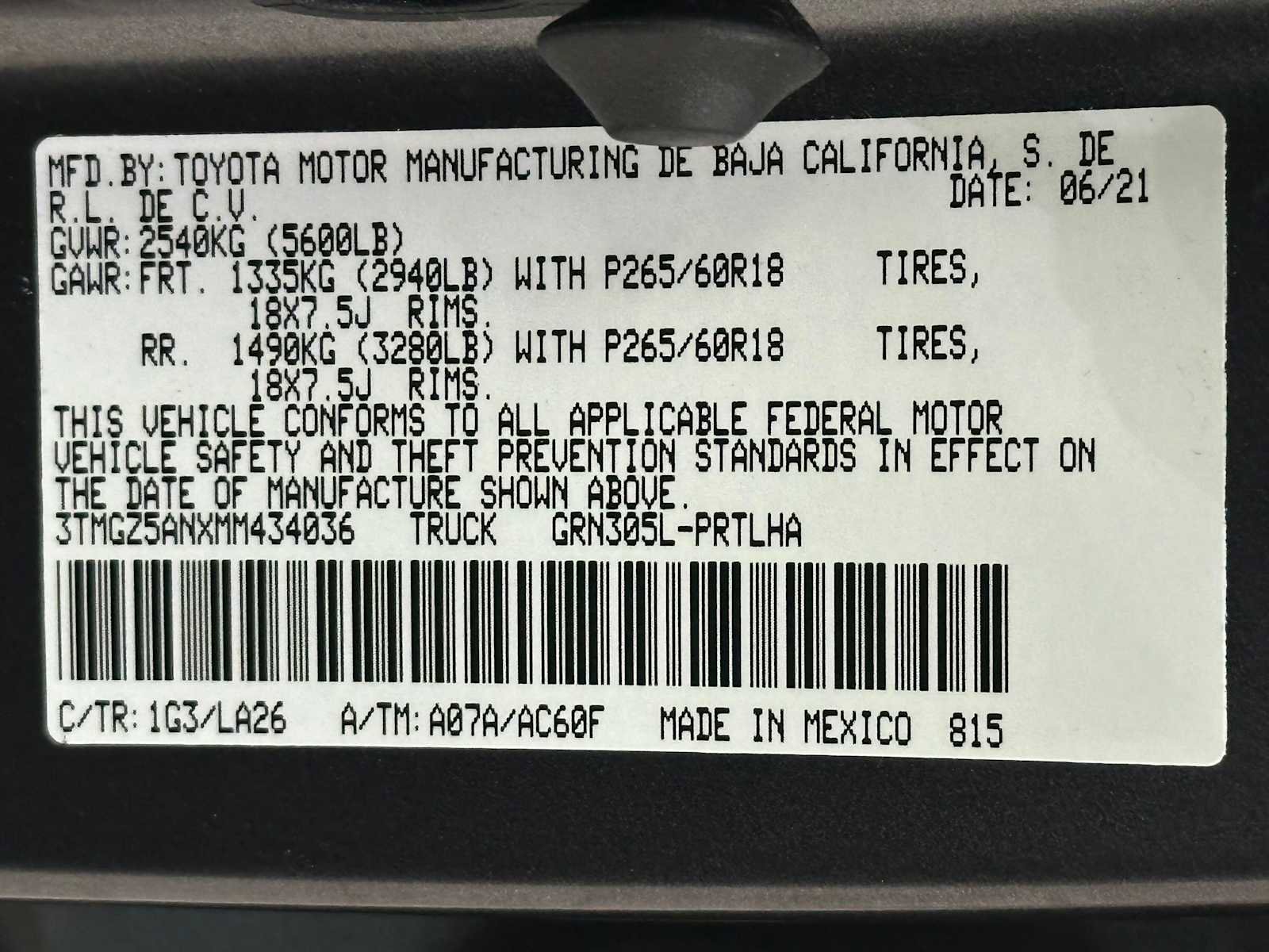 Certified 2021 Toyota Tacoma Limited w/ Nightshade Package AWD/4WD image 30