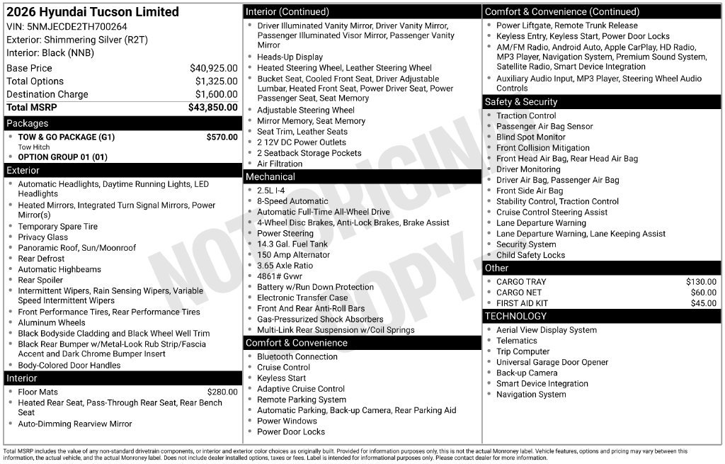 New 2026 Hyundai Tucson Limited AWD/4WD image 6