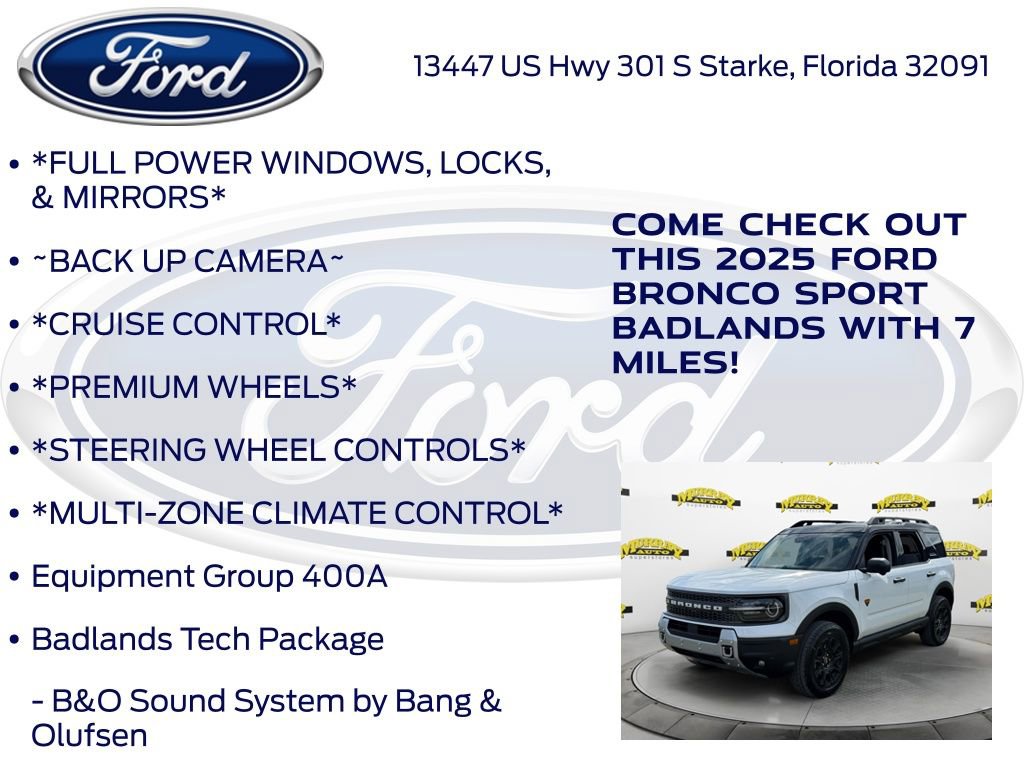 New 2025 Ford Bronco Sport Badlands w/ Badlands Tech Package image 10