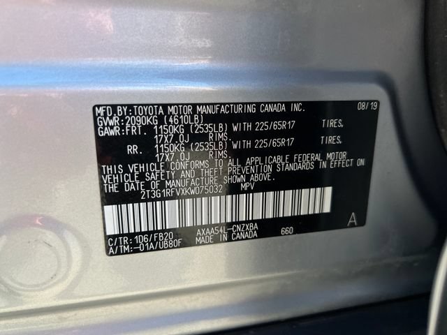 Used 2019 Toyota RAV4 LE w/ All Weather Liner Package AWD/4WD image 17