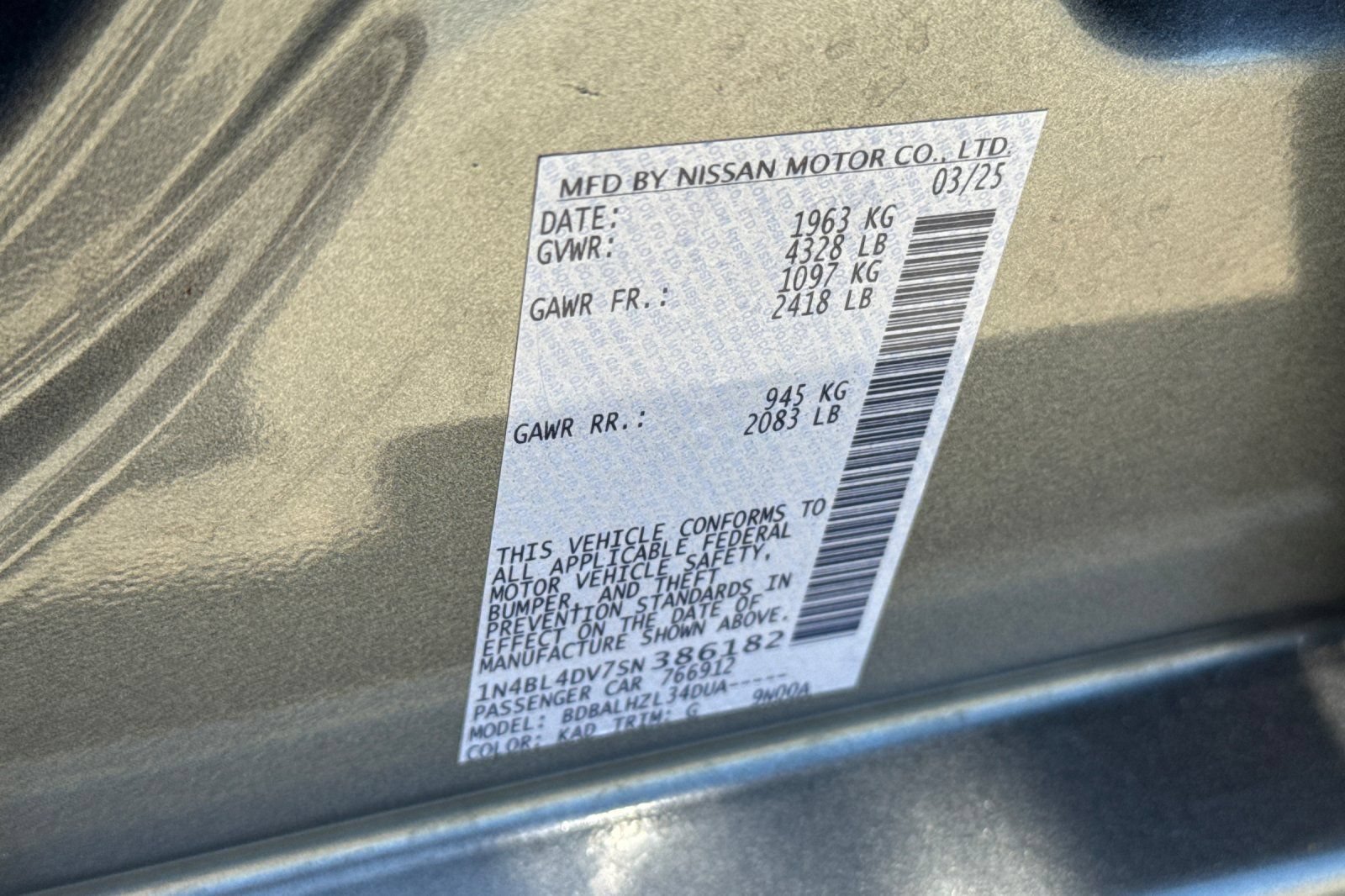 Used 2025 Nissan Altima 2.5 SV FWD image 28