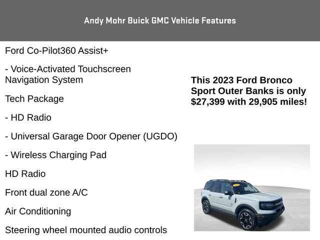Used 2023 Ford Bronco Sport Outer Banks w/ Tech Package AWD/4WD image 8