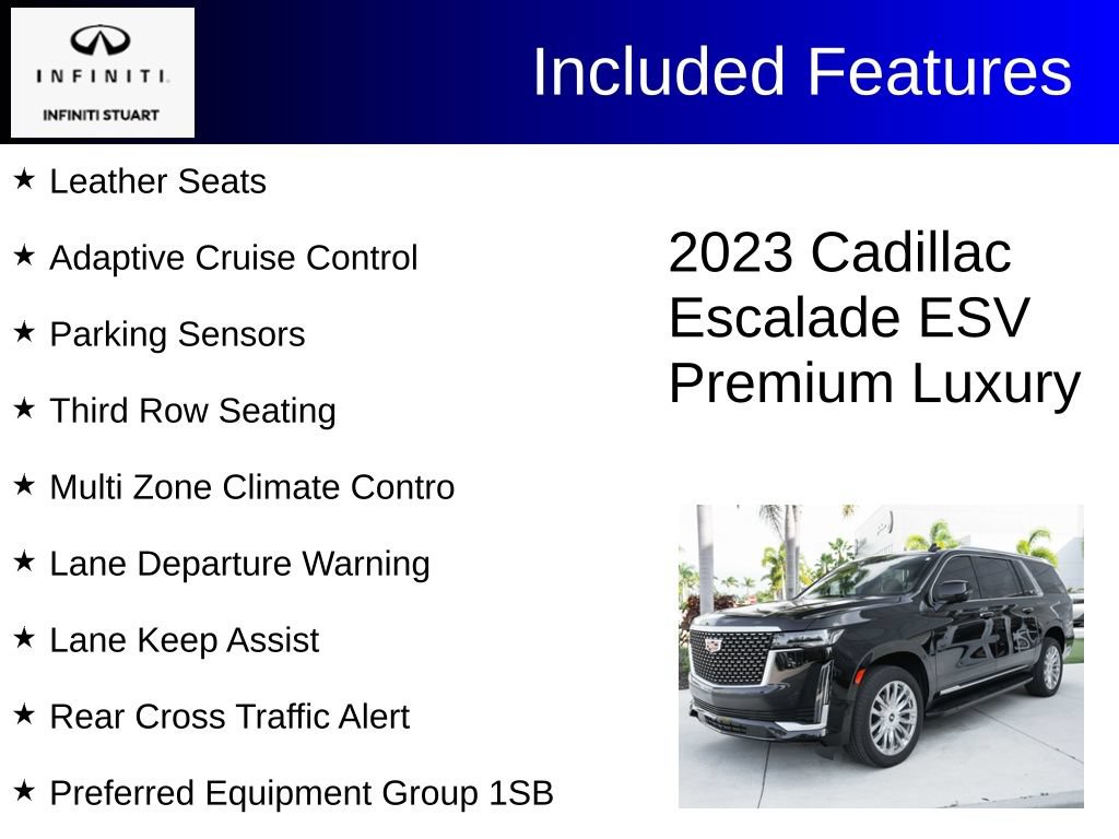 Used 2023 Cadillac Escalade ESV Premium Luxury RWD image 3