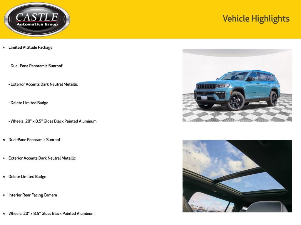 New 2026 Jeep Grand Cherokee L Limited w/ Limited Altitude Package image 3