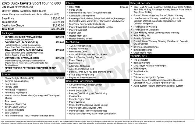 Certified 2025 Buick Envista Sport Touring w/ Experience Buick Package FWD image 6