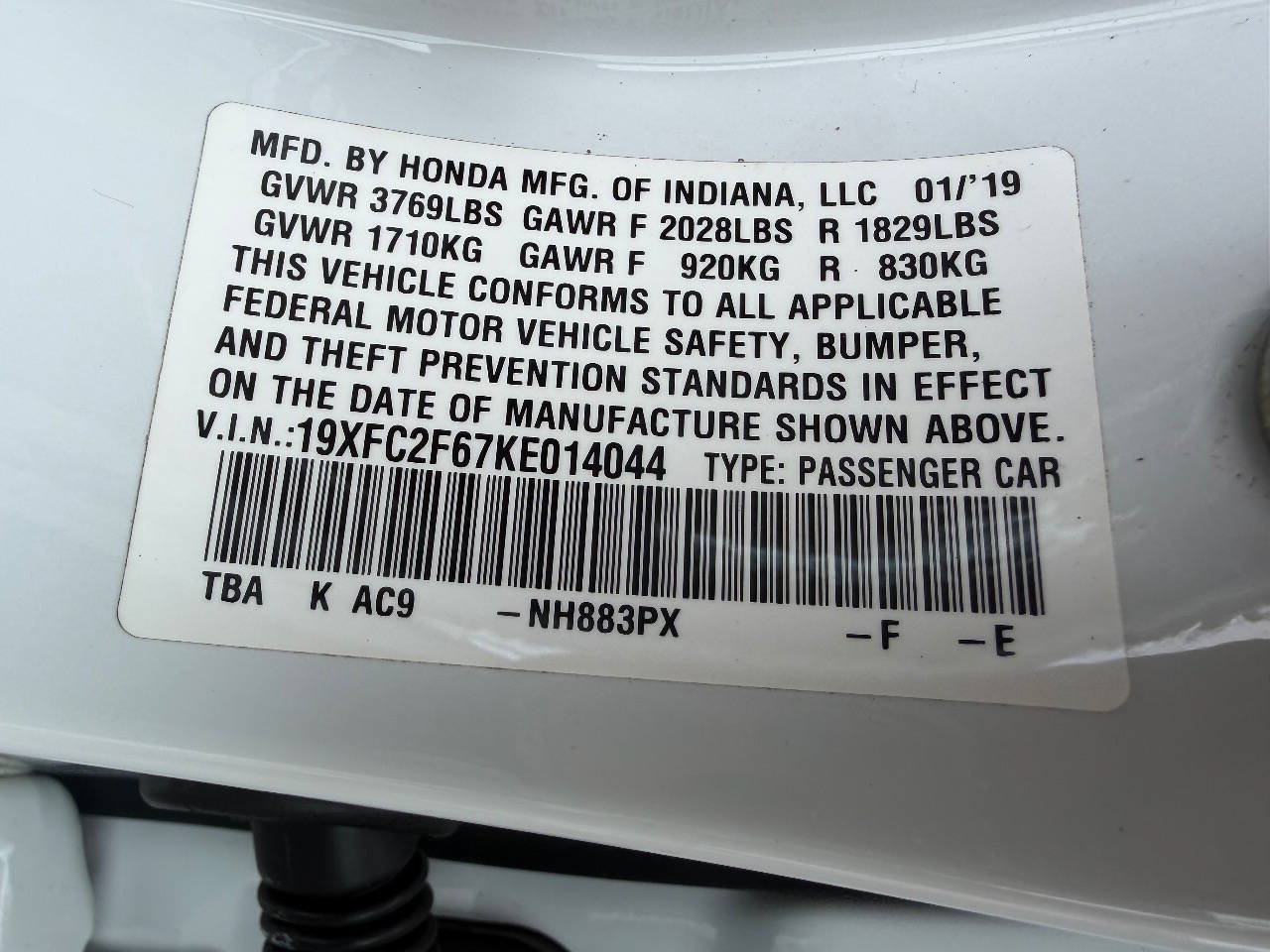 Used 2019 Honda Civic LX image 14
