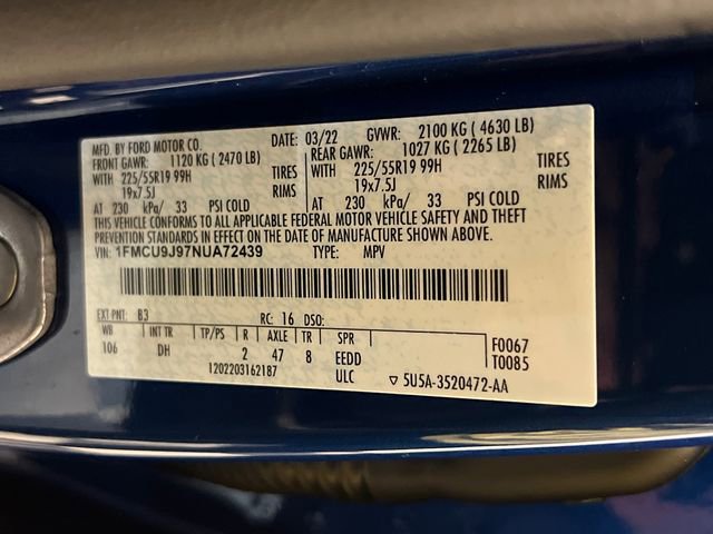 Used 2022 Ford Escape Titanium w/ Titanium Elite Package AWD/4WD image 31
