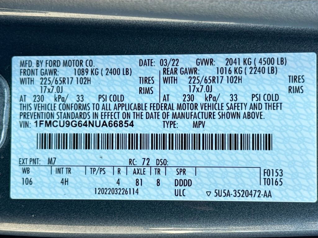 Used 2022 Ford Escape SE image 26