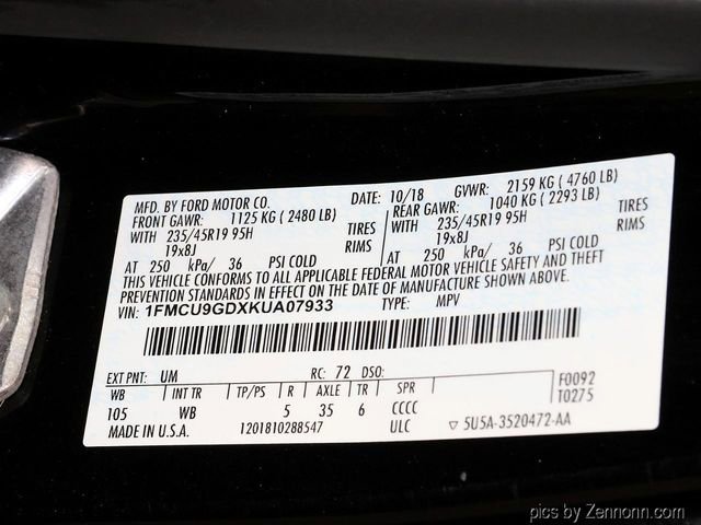 Used 2019 Ford Escape SE AWD/4WD image 9