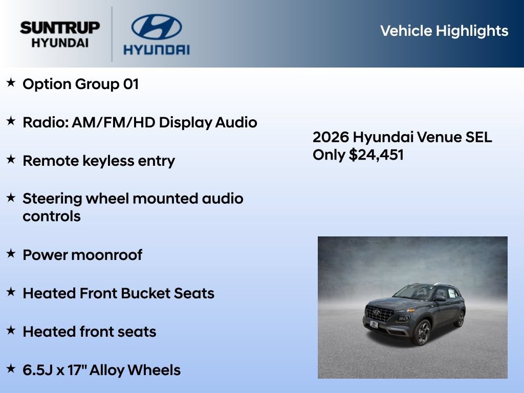 New 2026 Hyundai Venue SEL FWD image 7
