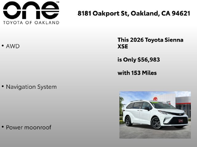 Certified 2026 Toyota Sienna XSE AWD/4WD image 6