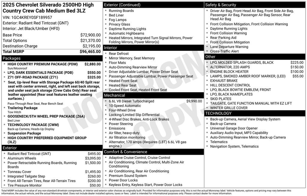 Used 2025 Chevrolet Silverado 2500 High Country w/ High Country Premium Package image 13