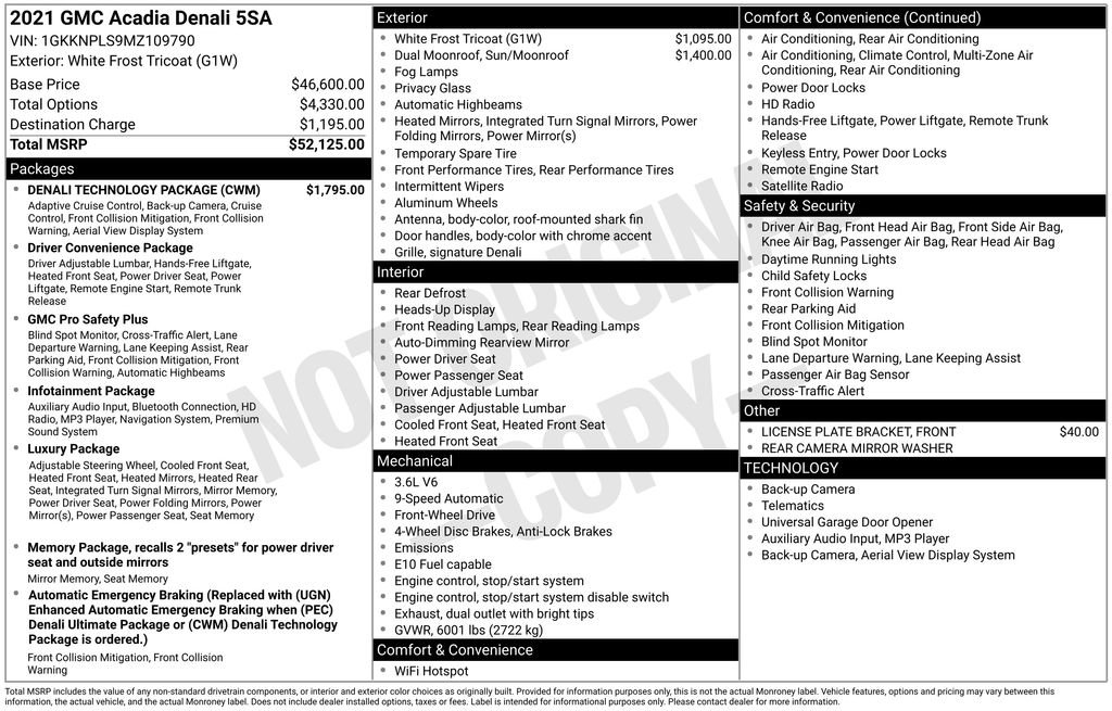 Used 2021 GMC Acadia Denali w/ Denali Technology Package image 22