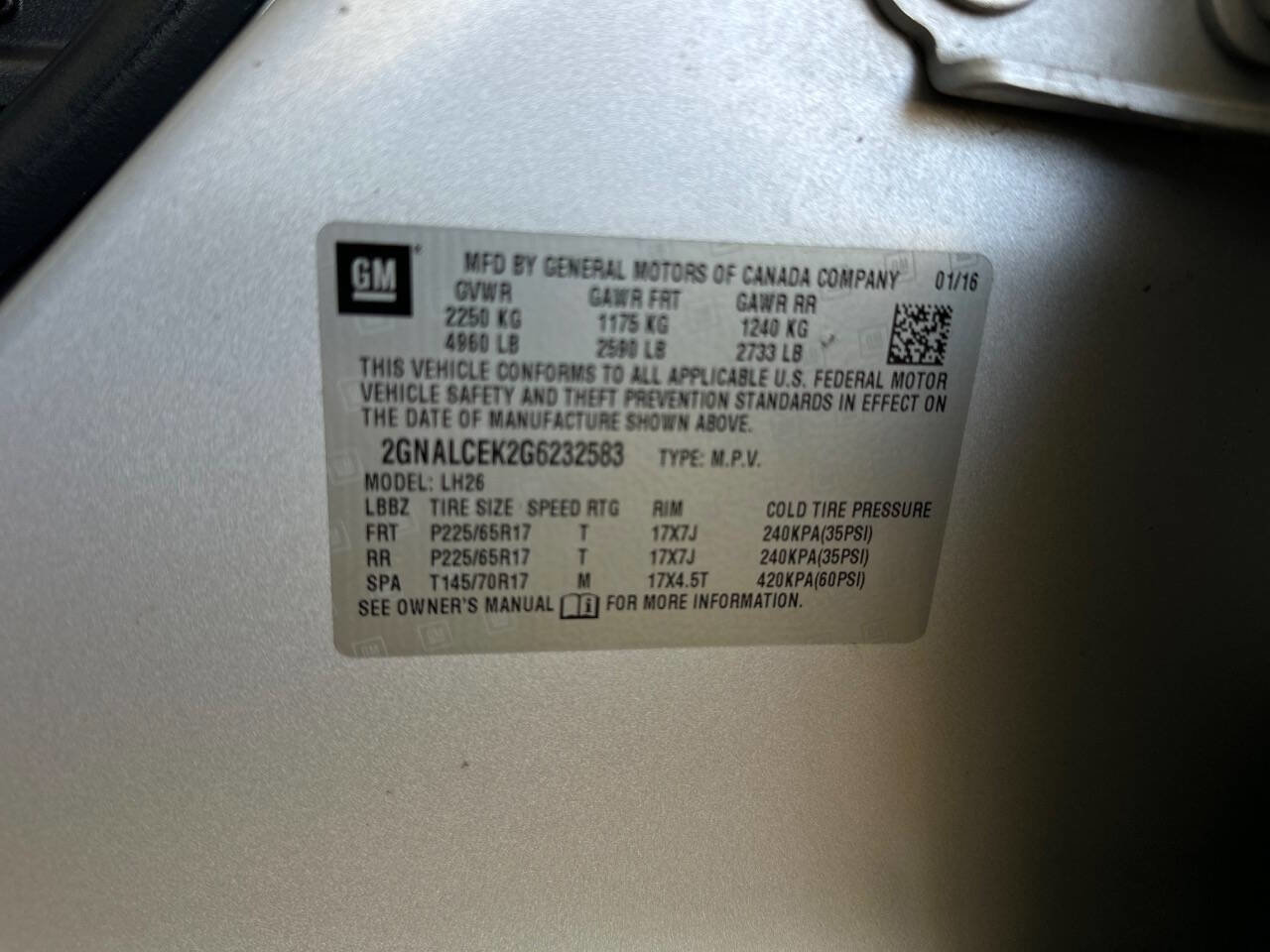 Used 2016 Chevrolet Equinox LT w/ Convenience Package image 39