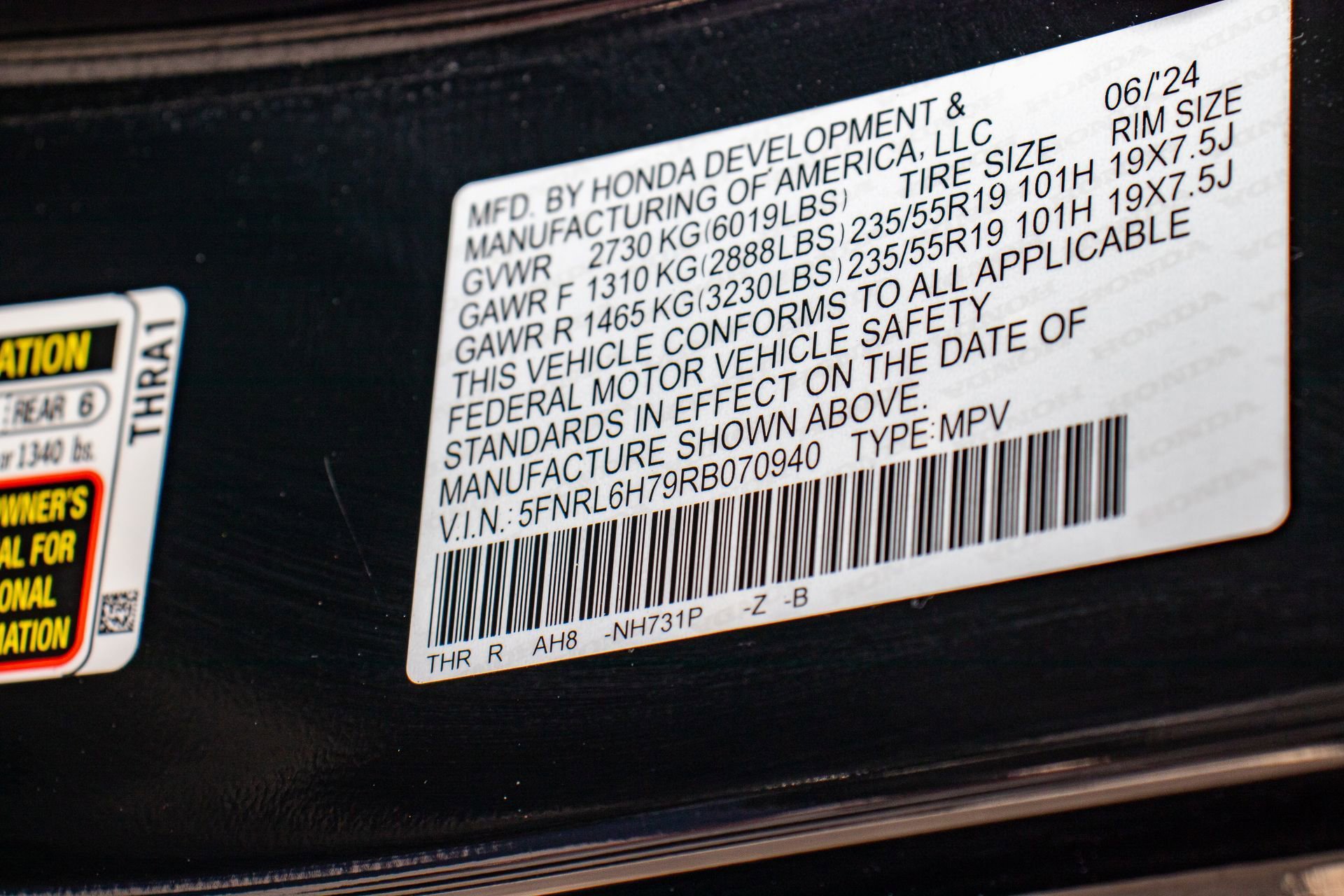 Certified 2024 Honda Odyssey Sport image 36