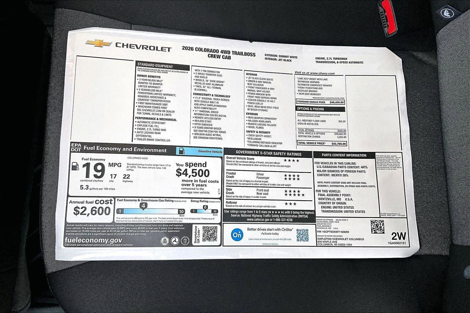 New 2026 Chevrolet Colorado Trail Boss image 16