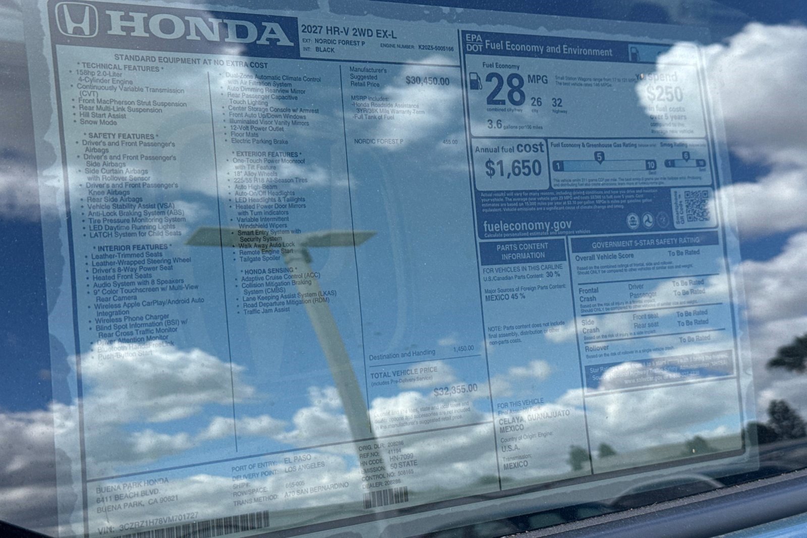 New 2027 Honda HR-V EX-L image 29