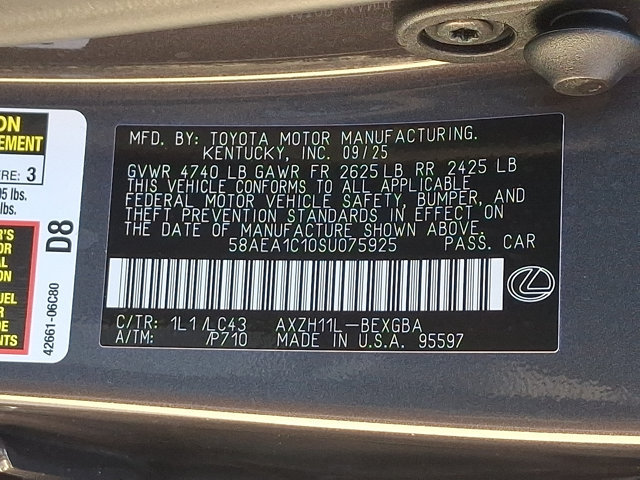 Certified 2025 Lexus ES 300h w/ Technology Package FWD image 29