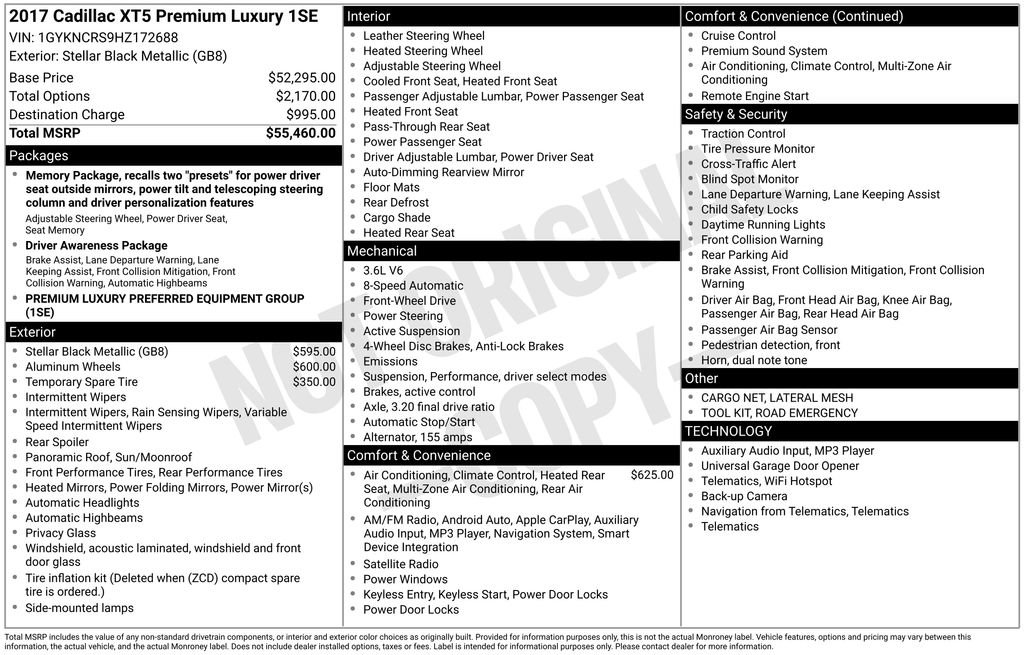 Used 2017 Cadillac XT5 Premium Luxury image 29