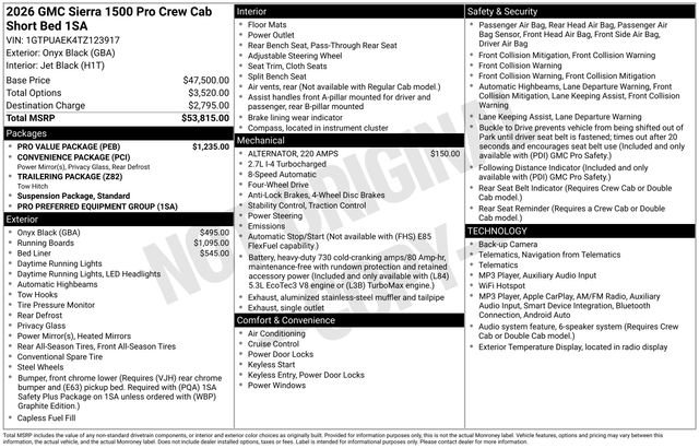Used 2026 GMC Sierra 1500 Pro w/ Pro Value Package AWD/4WD image 45
