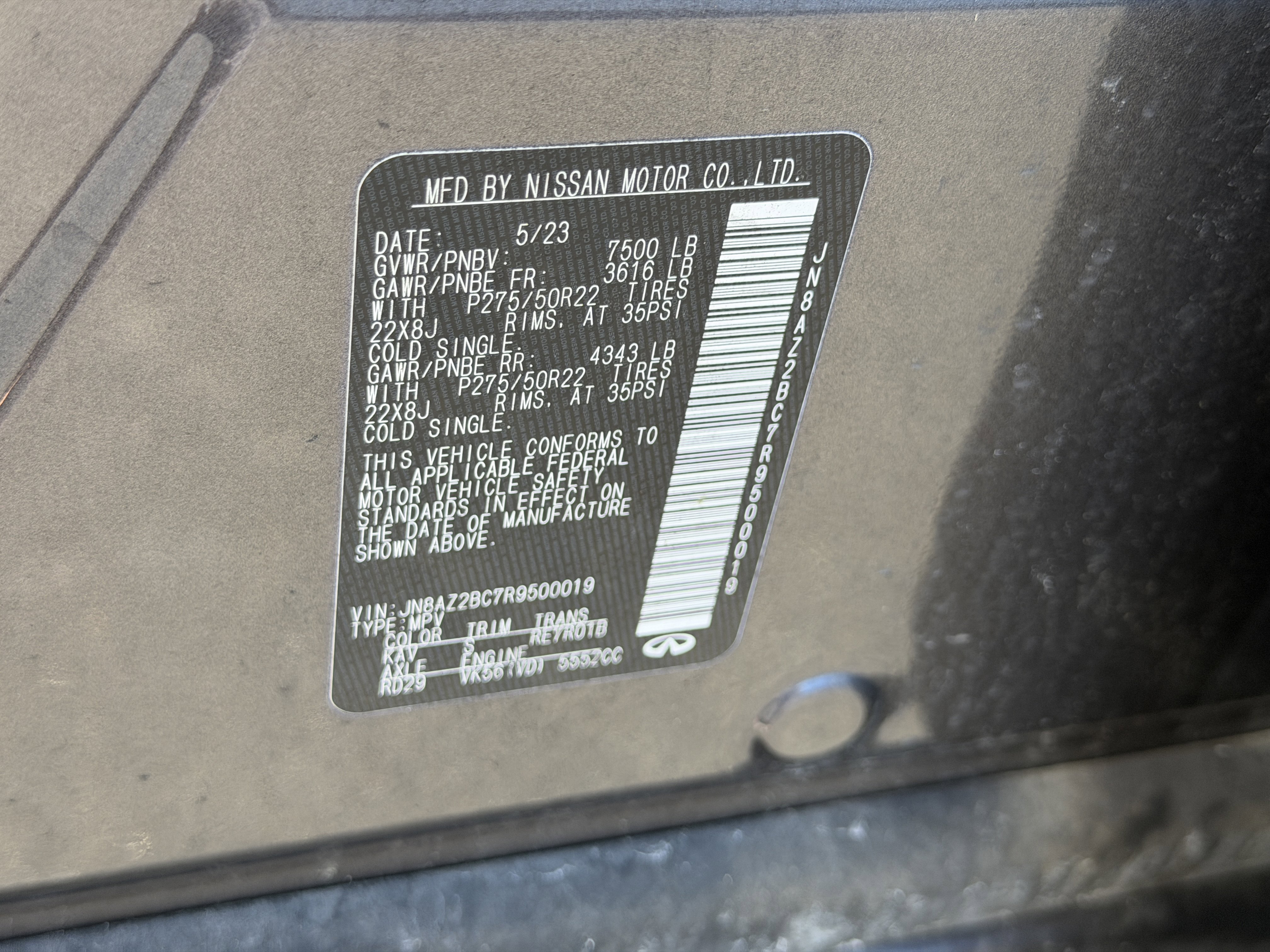 Used 2024 INFINITI QX80 Sensory image 36