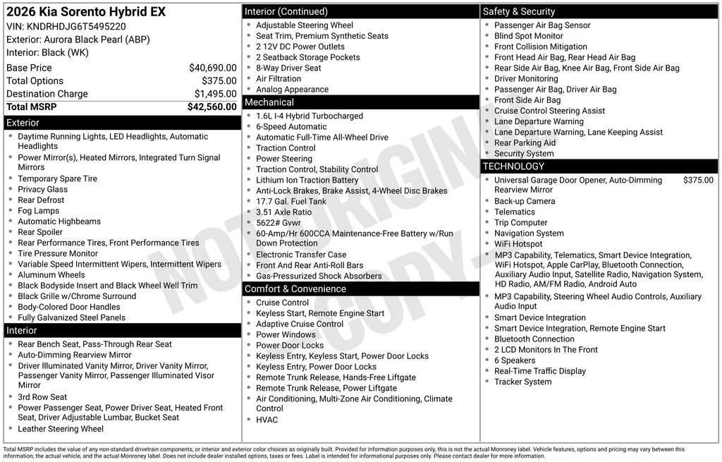New 2026 Kia Sorento EX AWD/4WD image 6