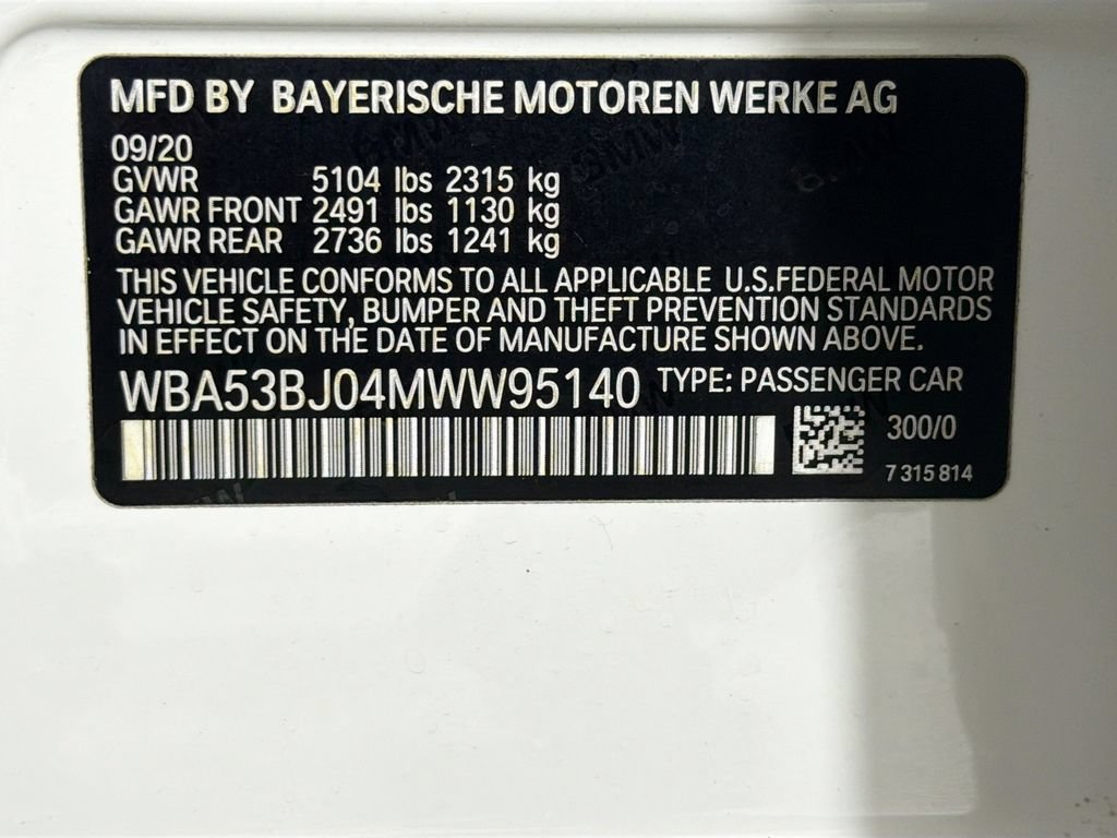 Used 2021 BMW 540i w/ M Sport Package RWD image 34