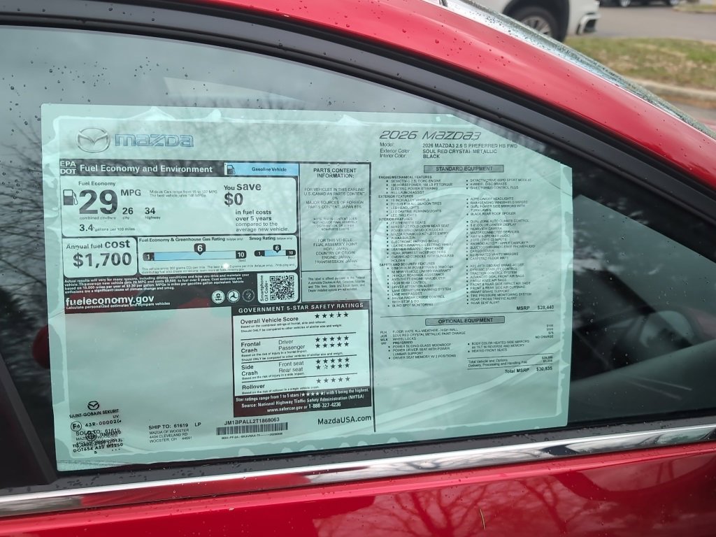 New 2026 MAZDA MAZDA3 s image 6