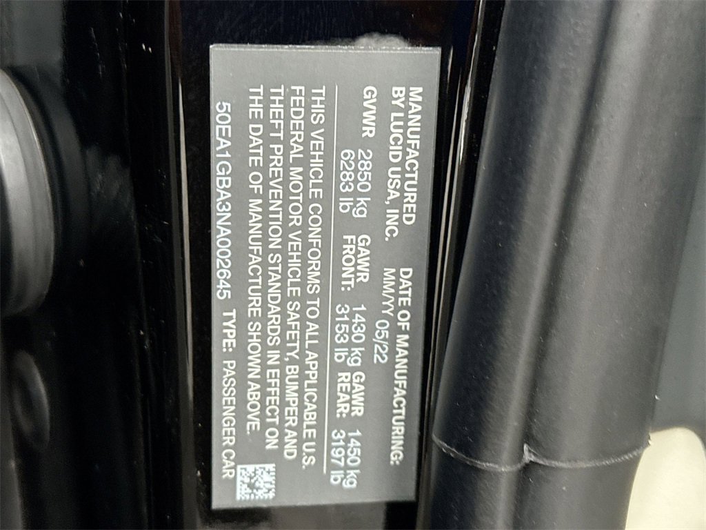 Used 2022 Lucid Air Grand Touring image 27