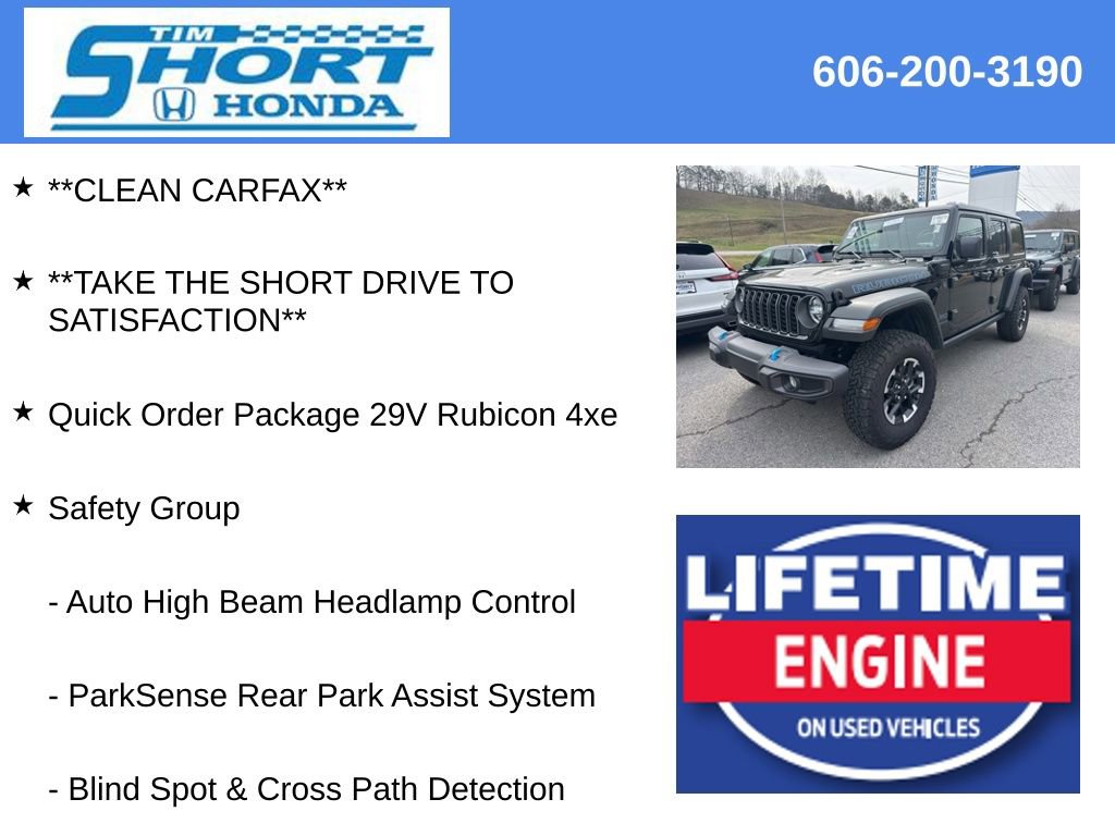 Used 2025 Jeep Wrangler Unlimited Rubicon 4xe w/ Safety Group image 4