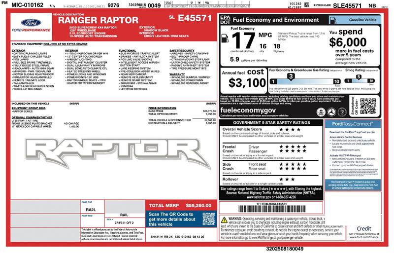 Used 2025 Ford Ranger Raptor AWD/4WD image 2