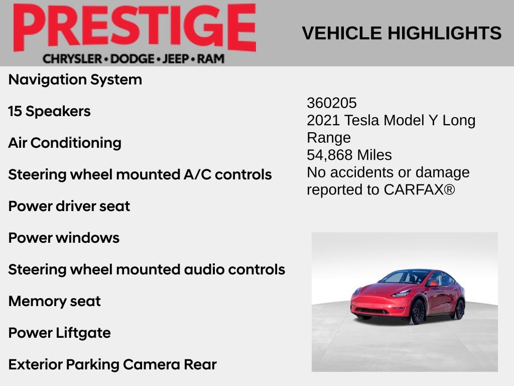 Used 2021 Tesla Model Y Long Range AWD/4WD image 2
