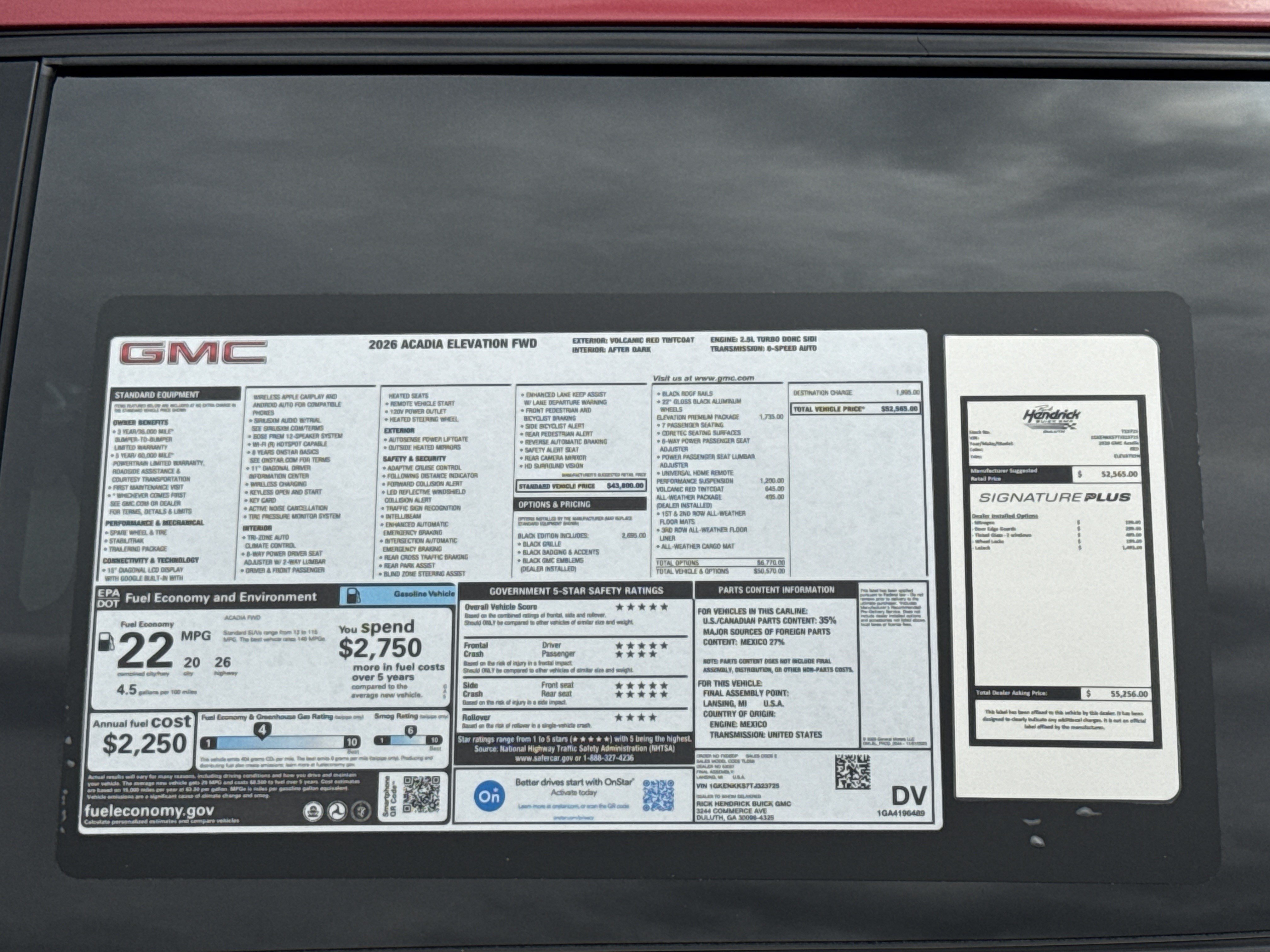 New 2026 GMC Acadia Elevation w/ Black Edition FWD image 38