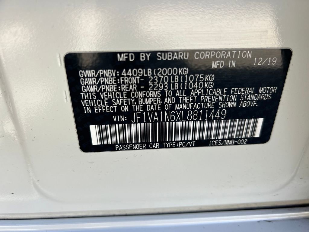 Used 2020 Subaru WRX Limited w/ Popular Package #3 (IZT) image 10