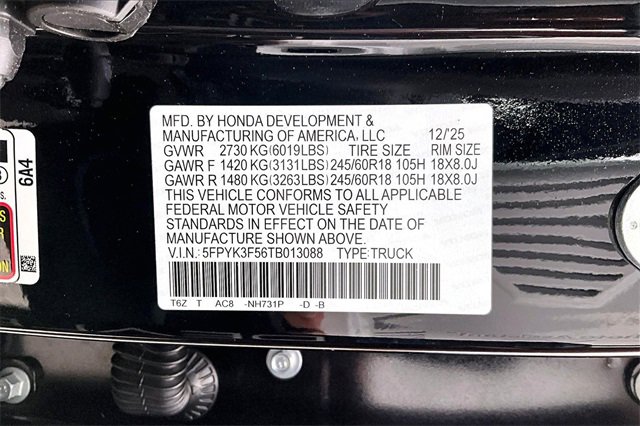 New 2026 Honda Ridgeline RTL image 11