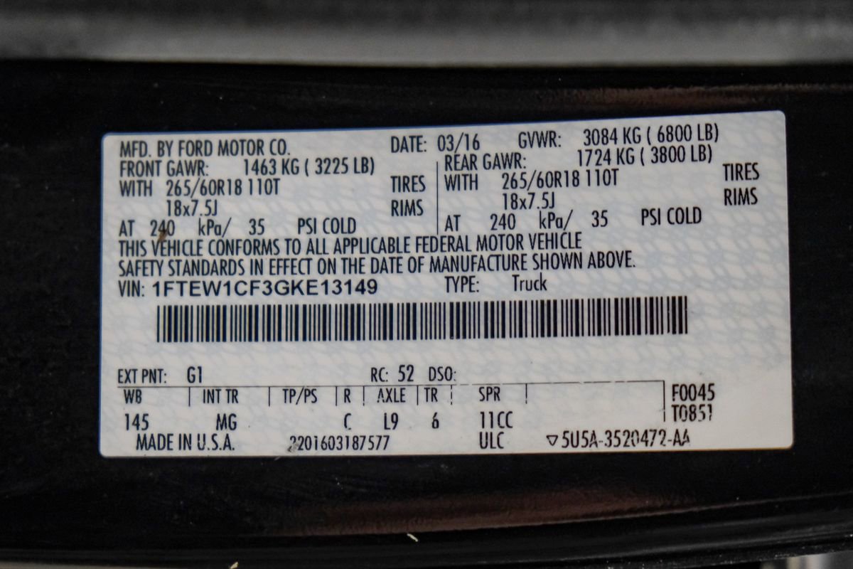 Used 2016 Ford F150 XLT w/ Equipment Group 302A Luxury RWD image 64