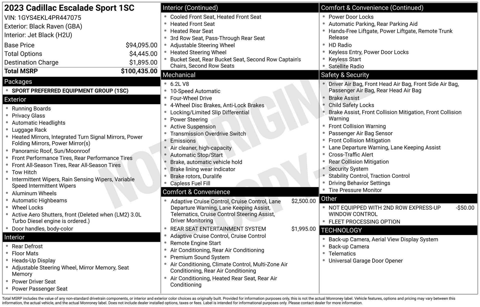 Used 2023 Cadillac Escalade Sport AWD/4WD image 12