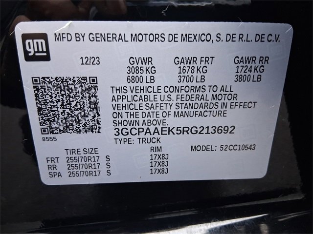 Used 2024 Chevrolet Silverado 1500 W/T w/ WT Value Package image 18