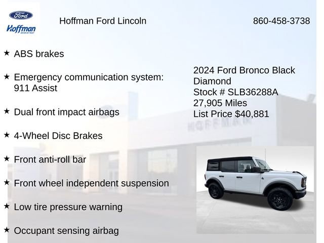 Certified 2024 Ford Bronco Black Diamond image 18