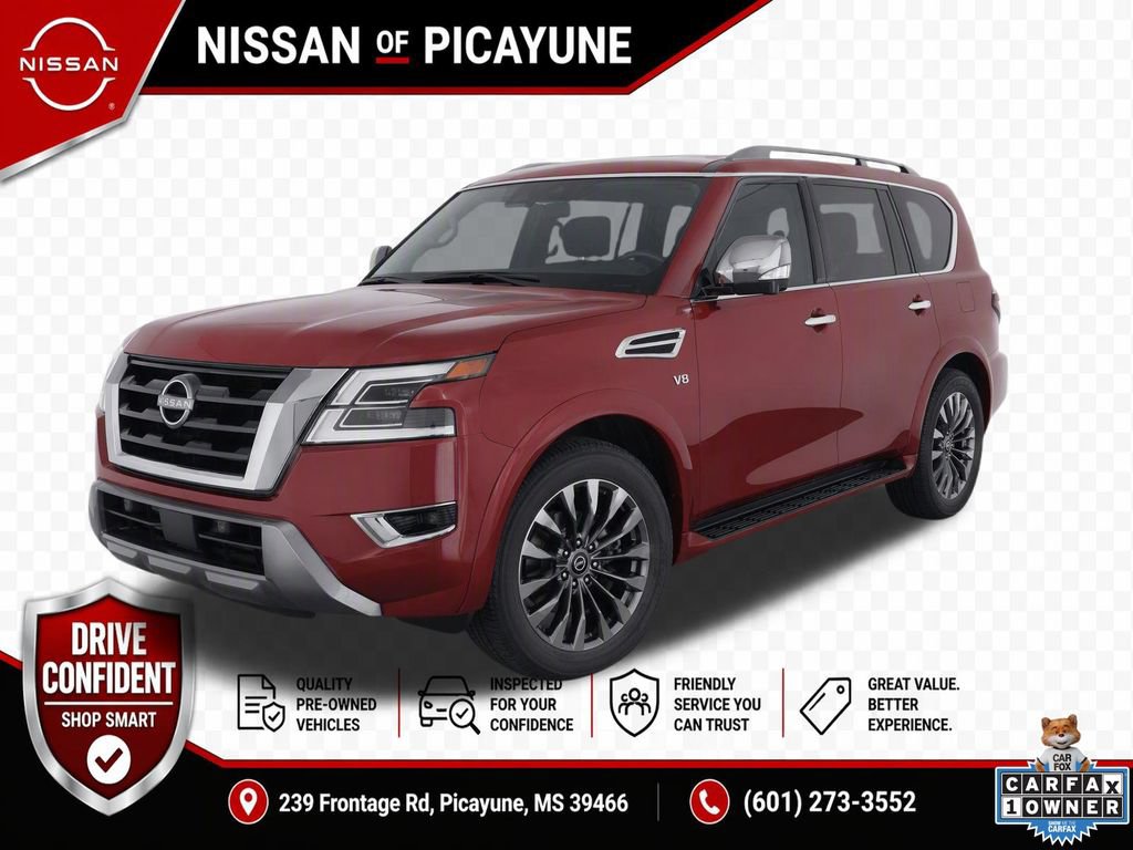 Certified 2023 Nissan Armada Platinum w/ Captain's Chairs Package RWD image 1