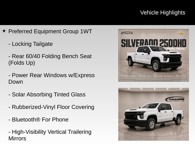Used 2021 Chevrolet Silverado 2500 W/T w/ Gooseneck/5TH Wheel Package AWD/4WD image 5